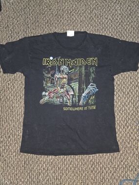 Hanes Black Iron Maiden 'Somewhere in Time' Graphic Tee